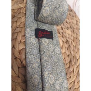 EnChino Paisley Design Men's Ties Blue Green